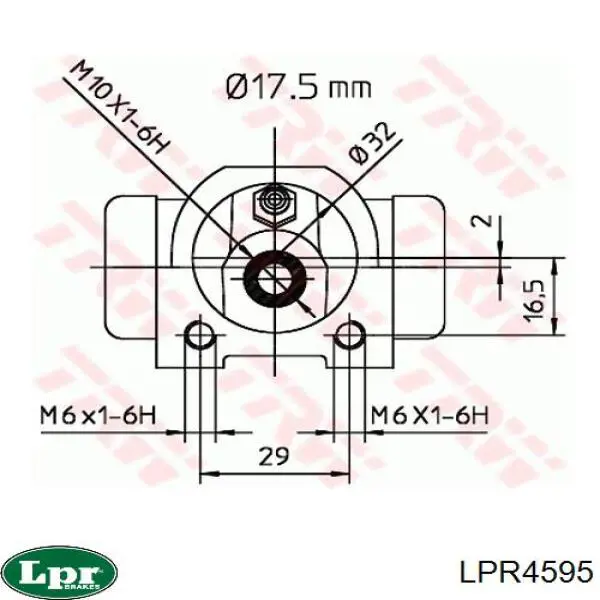 Купить LPR4595 LPR Цилиндр тормозной колесный