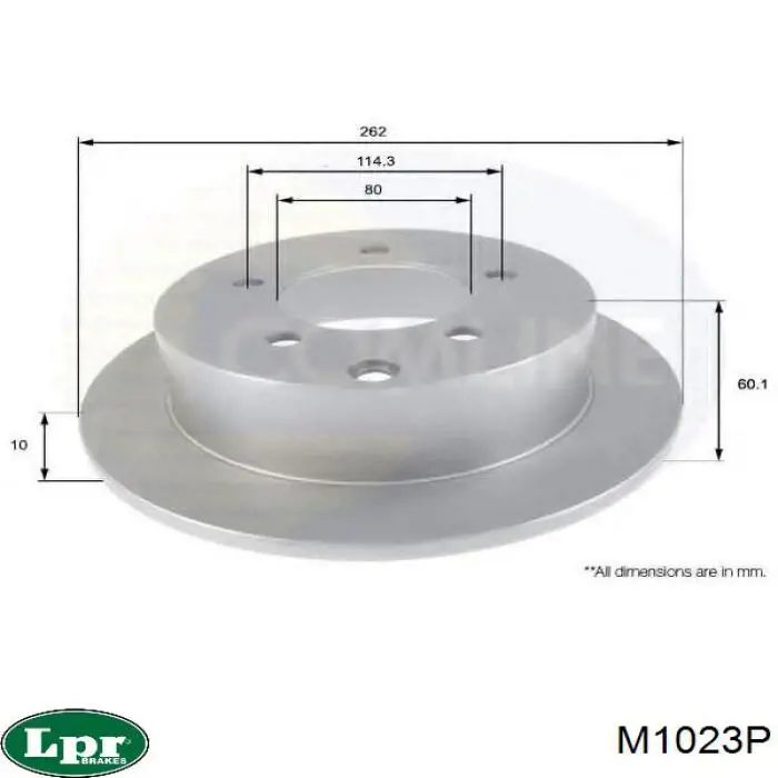 Тормозные диски M1023P LPR