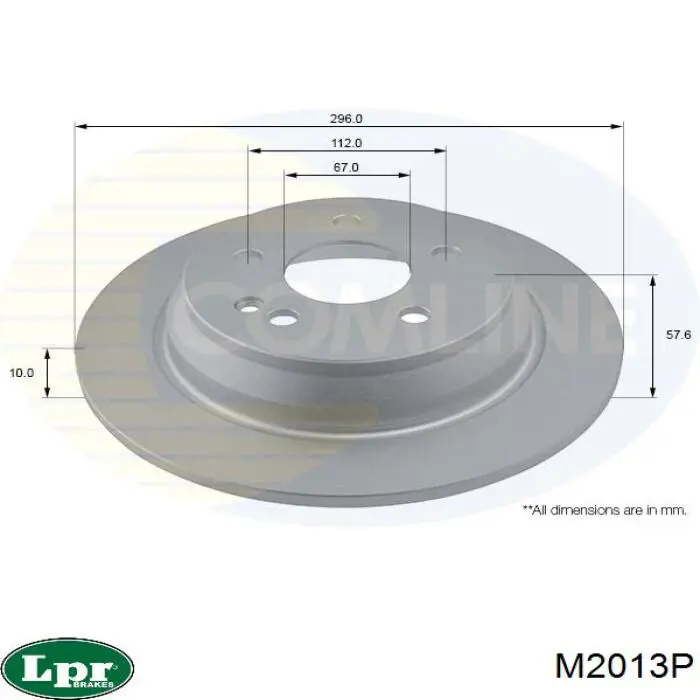 Задний тормозной диск LPR M2013P цена, от 27.74 USD
