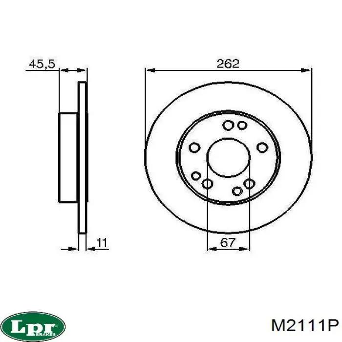 Купить M2111P LPR Ротор тормозной