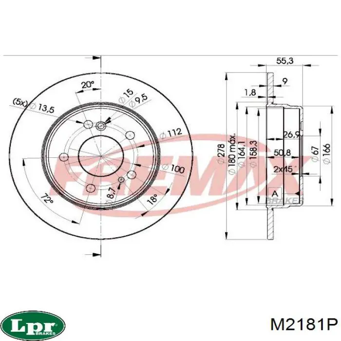 Тормозные диски M2181P LPR
