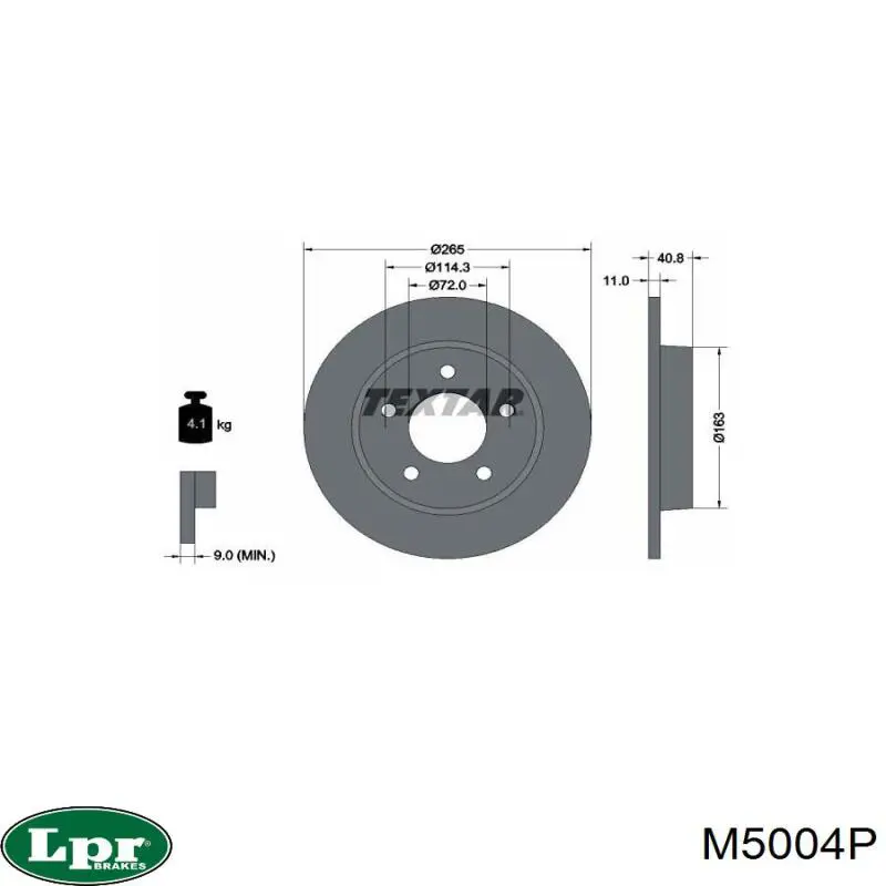 Тормозные диски M5004P LPR