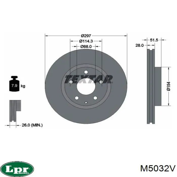Купить M5032V LPR Ротор тормозной
