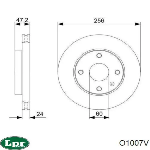Купить O1007V LPR Ротор тормозной