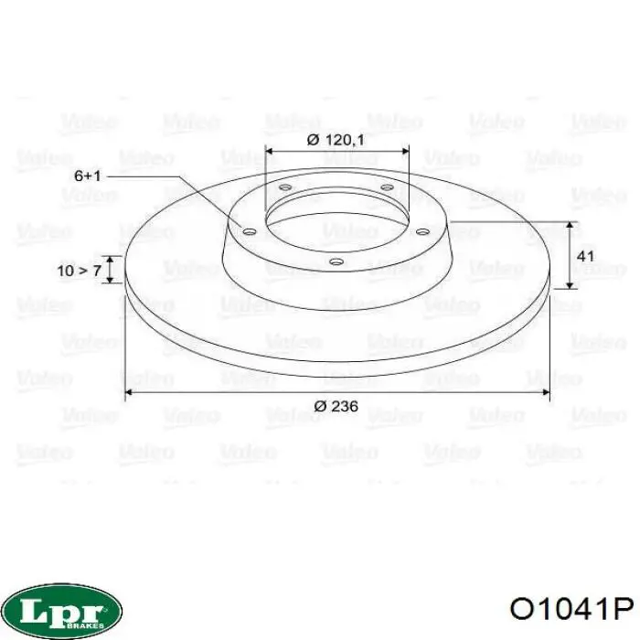 Купить O1041P LPR Ротор тормозной