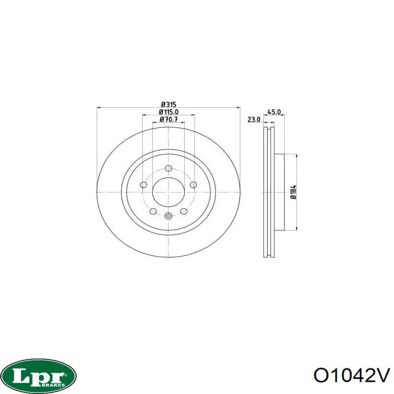 O1042V LPR Дисковый тормоз