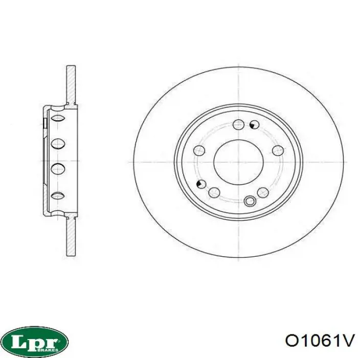 Купить O1061V LPR Ротор тормозной