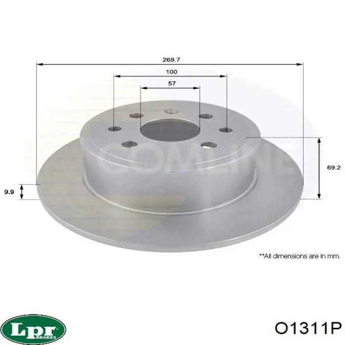 Тормозные диски O1311P LPR