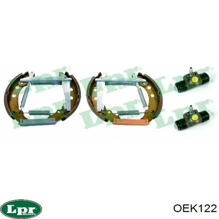 OEK122 LPR колодки тормозные задние барабанные, в сборе с цилиндрами, комплект