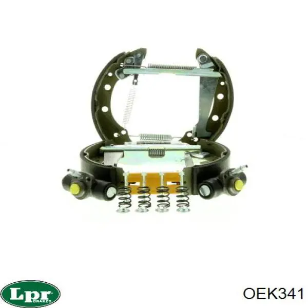 OEK341 LPR колодки тормозные задние барабанные, в сборе с цилиндрами, комплект