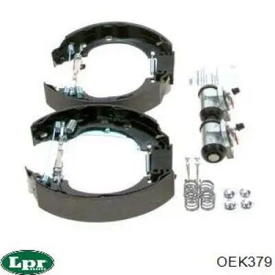 Колодки тормозные задние барабанные, в сборе с цилиндрами, комплект LPR OEK379 цена, от 63.23 USD