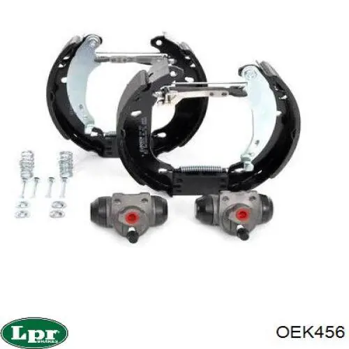 Колодки тормозные задние барабанные, в сборе с цилиндрами, комплект LPR OEK456