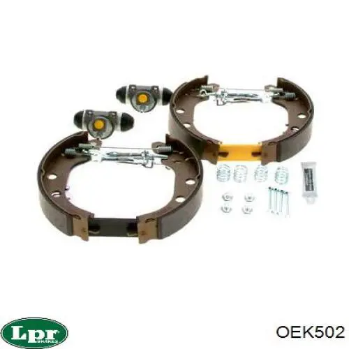 OEK502 LPR колодки тормозные задние барабанные, в сборе с цилиндрами, комплект