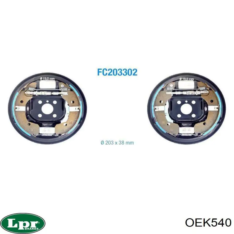 Барабанные колодки LPR OEK540