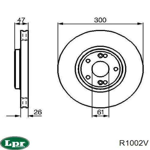 Купить R1002V LPR Ротор тормозной