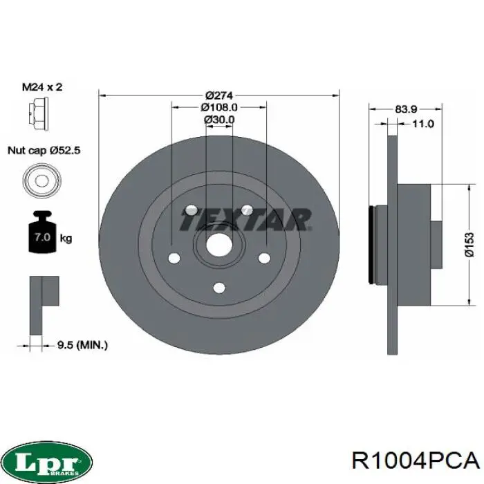 Тормозные диски R1004PCA LPR