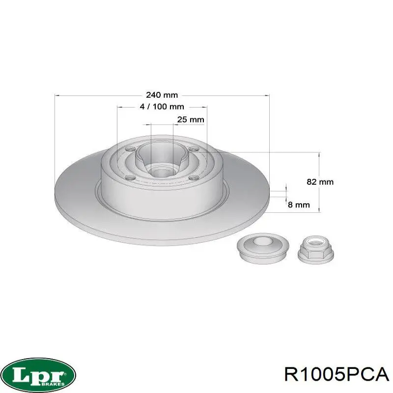 Диск гальмівний задній R1005PCA LPR