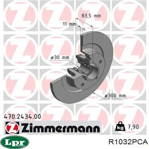Тормозные диски R1032PCA LPR