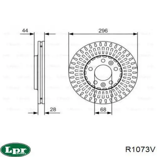 Передний тормозной диск LPR R1073V