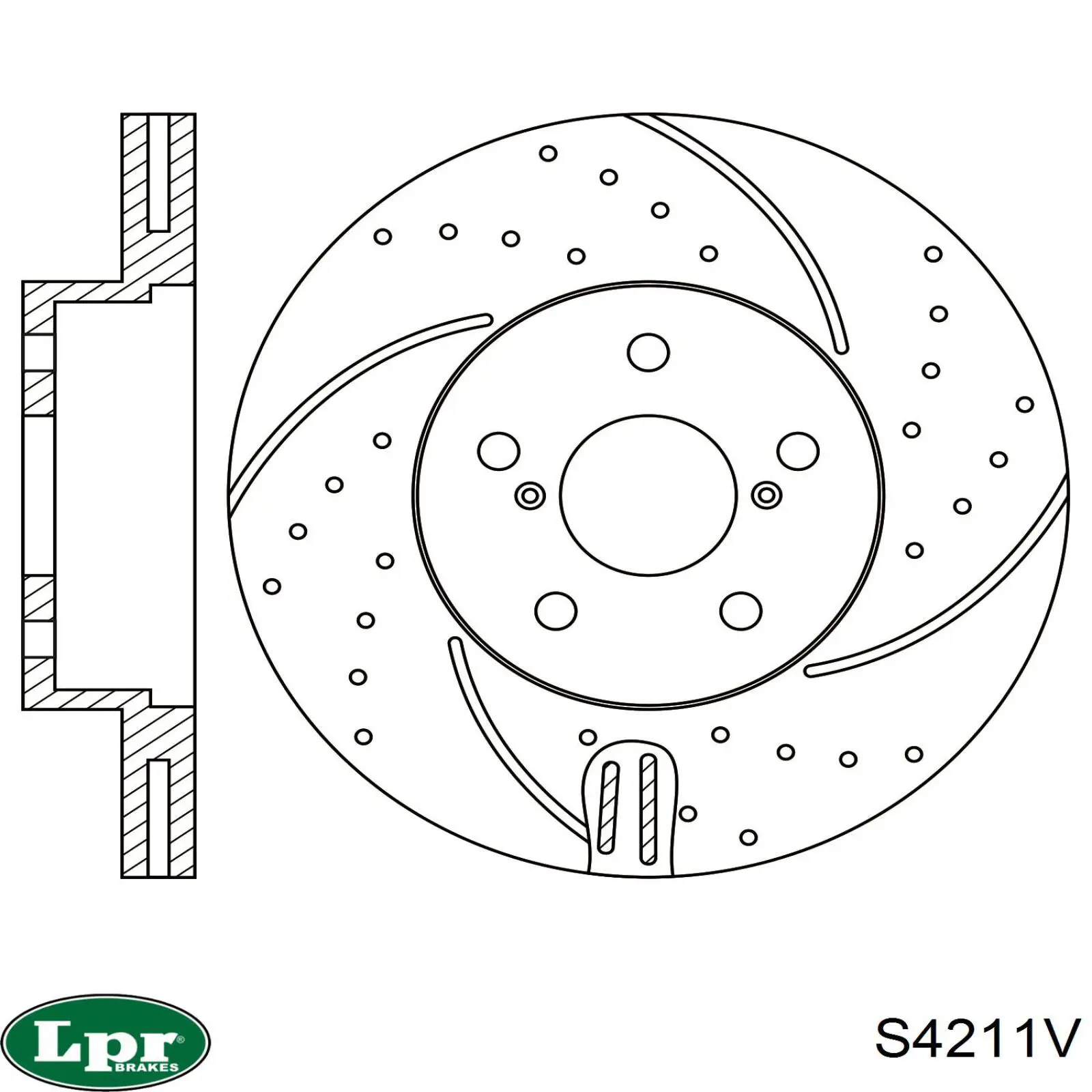 Передние тормозные диски S4211V LPR