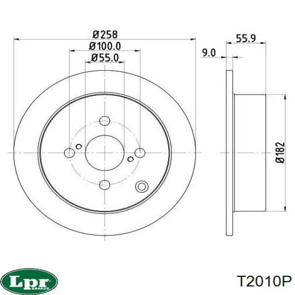Тормозные диски T2010P LPR