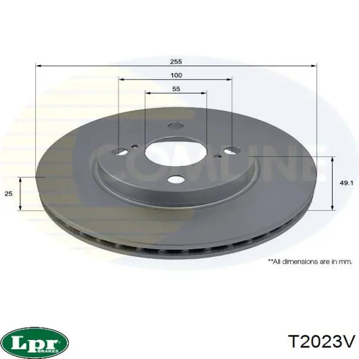 Купить T2023V LPR Ротор тормозной