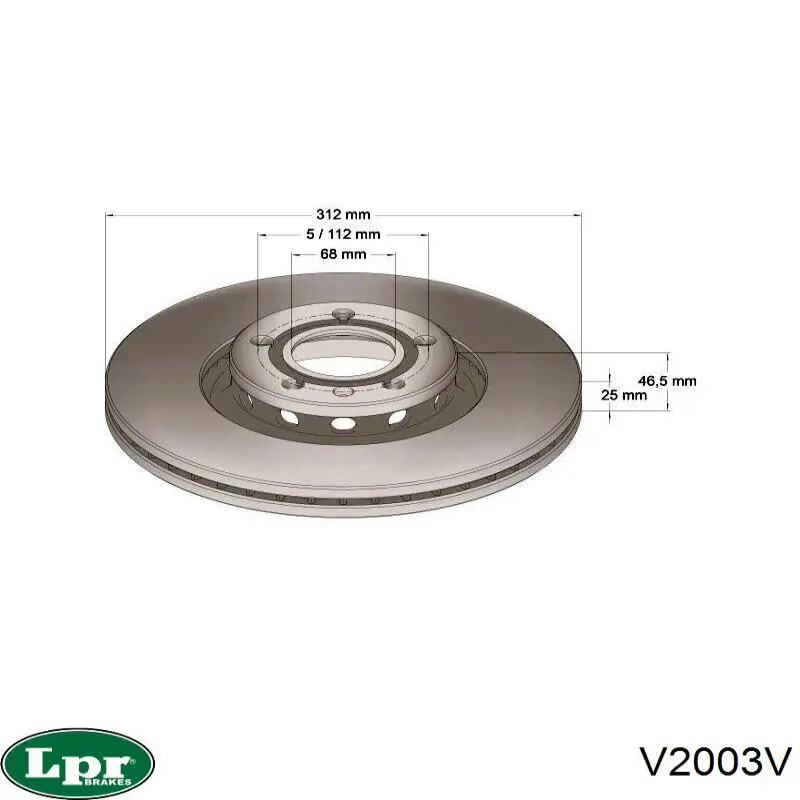 Тормоз дисковый передний LPR V2003V цена, от 41.04 USD