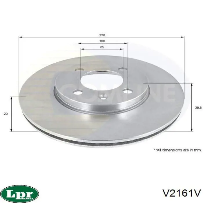 Передние тормозные диски V2161V LPR