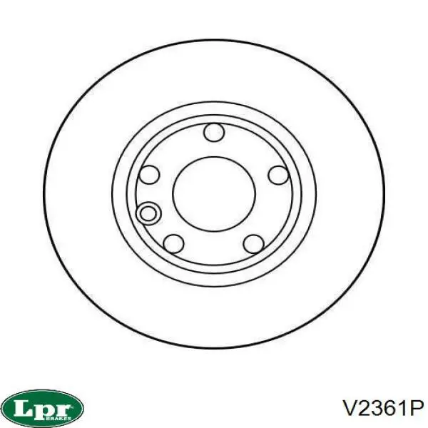 Тормоз дисковый передний LPR V2361P цена, от 35.14 USD