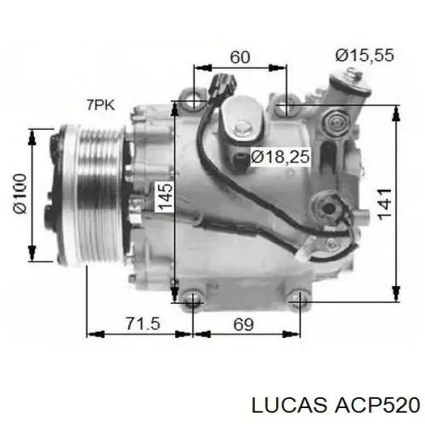 Компрессор системы кондиционирования Lucas ACP520 цена, от 140.70 USD