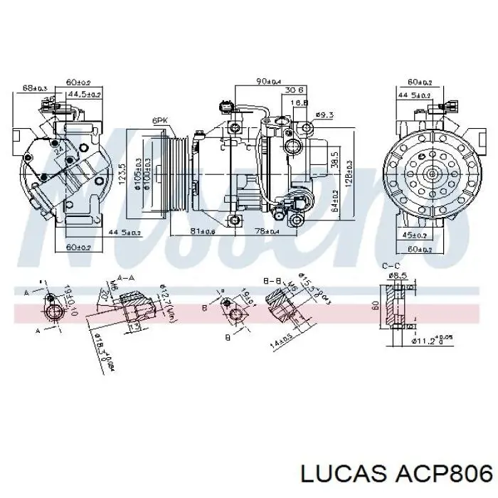 Купить ACP806 Lucas Компрессор климатической установки