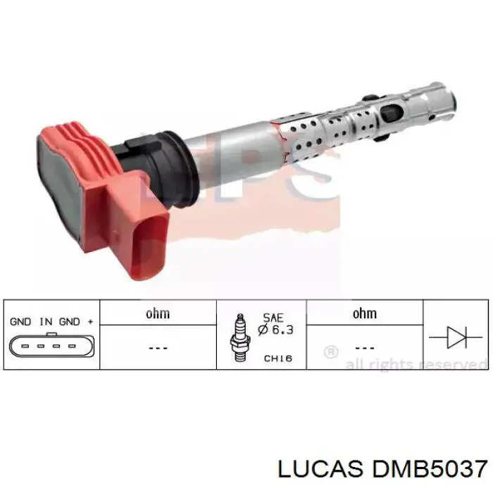 DMB5037 Lucas bobina de ignição