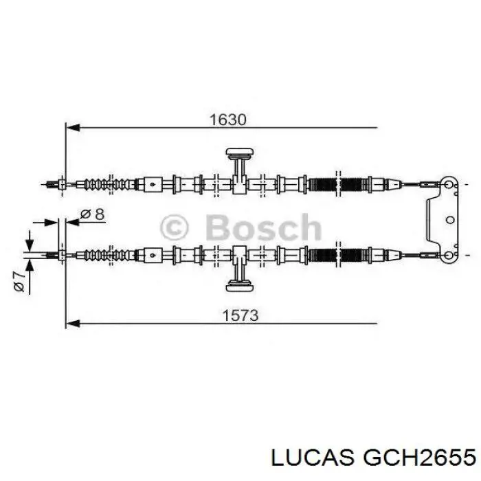 Задний трос ручника GCH2655 Lucas