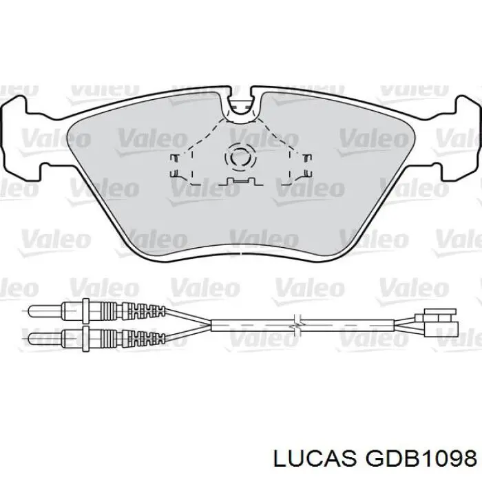 Передние тормозные колодки GDB1098 Lucas