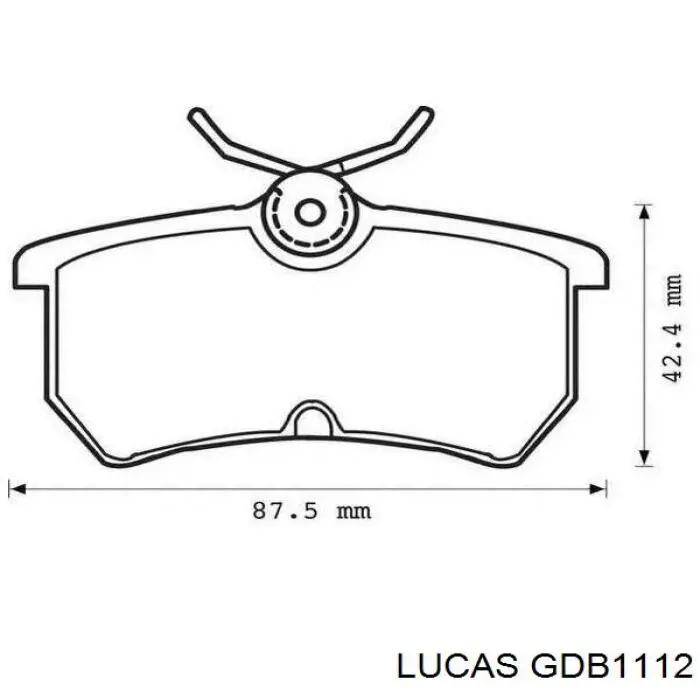 GDB1112 Lucas колодки тормозные задние дисковые