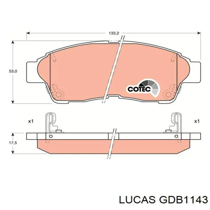 Купить GDB1143 Lucas Колодки тормозные