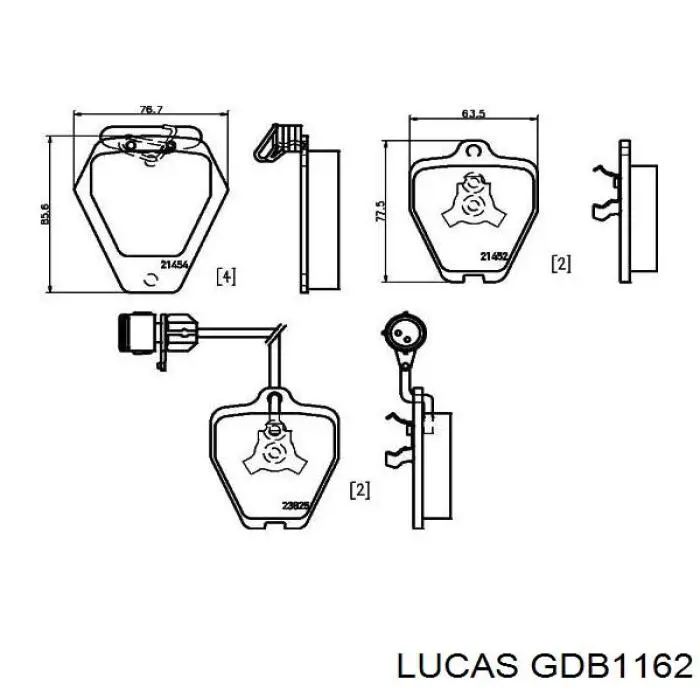 GDB1162 Lucas Колодки передние