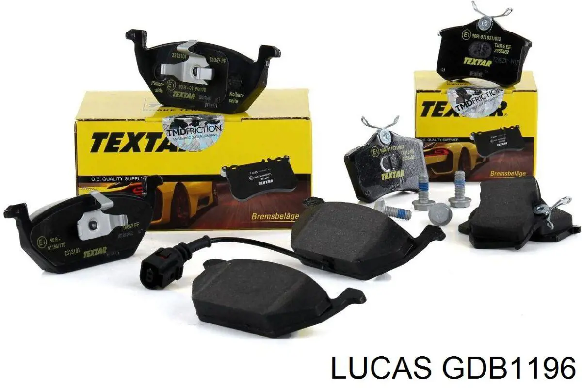 Задние тормозные колодки GDB1196 Lucas