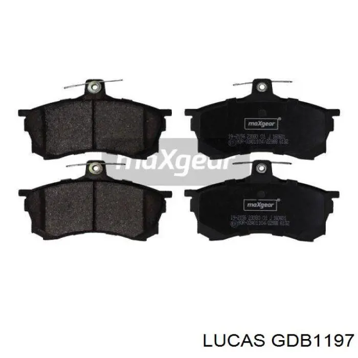 GDB1197 Lucas колодки тормозные передние дисковые