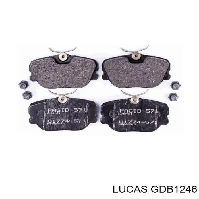 GDB1246 Lucas колодки тормозные передние дисковые