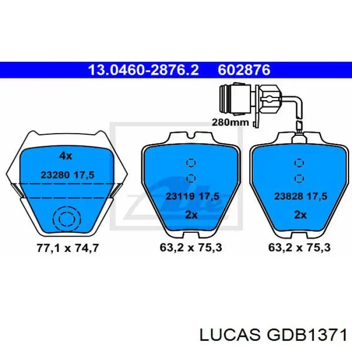 GDB1371 Lucas Колодки передние