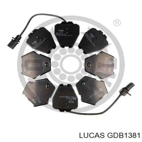 GDB1381 Lucas колодки тормозные передние дисковые