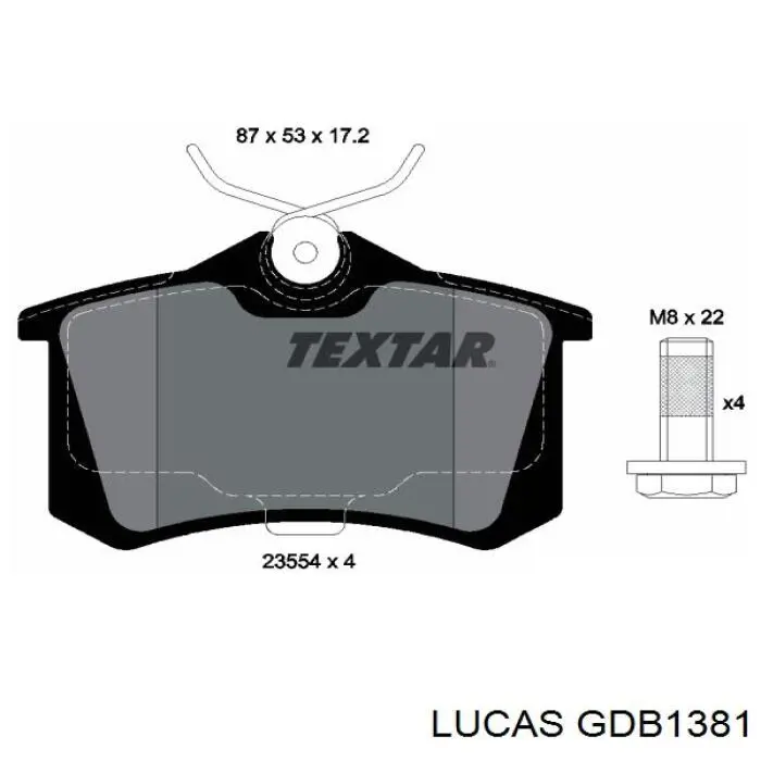 Колодки Lucas GDB1381 цена, от 31.05 USD