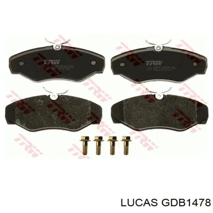 GDB1478 Lucas колодки тормозные передние дисковые