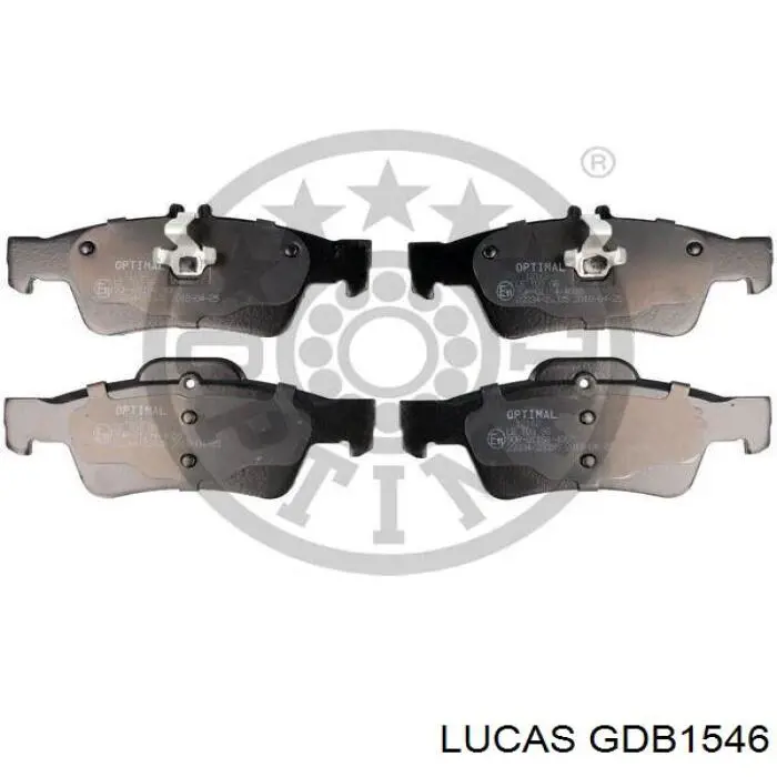 GDB1546 Lucas колодки тормозные задние дисковые