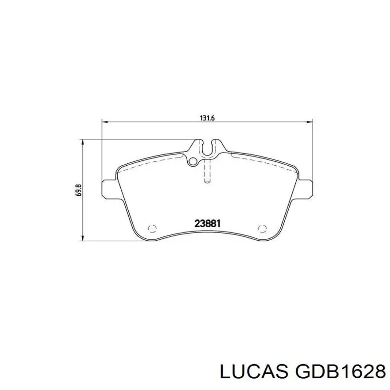 Колодки Lucas GDB1628 цена, от 36.85 USD