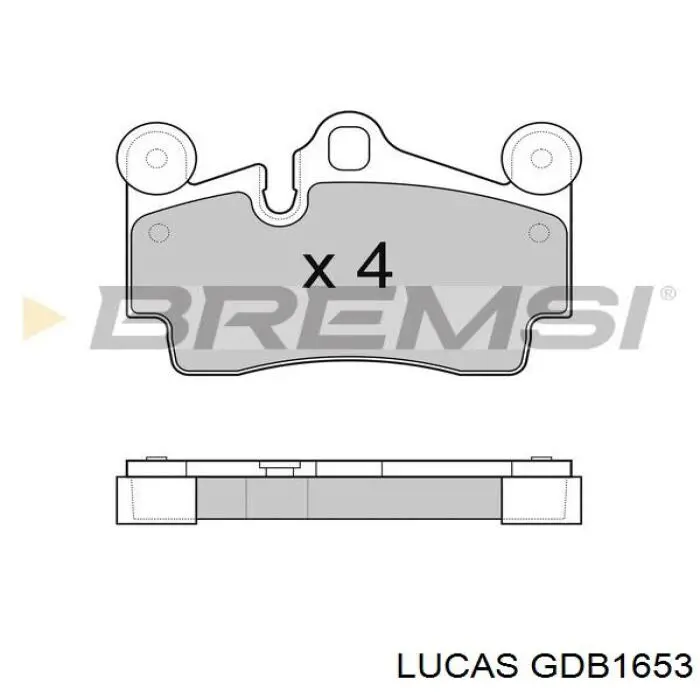 GDB1653 Lucas Колодки тормозные дисковые комплект
