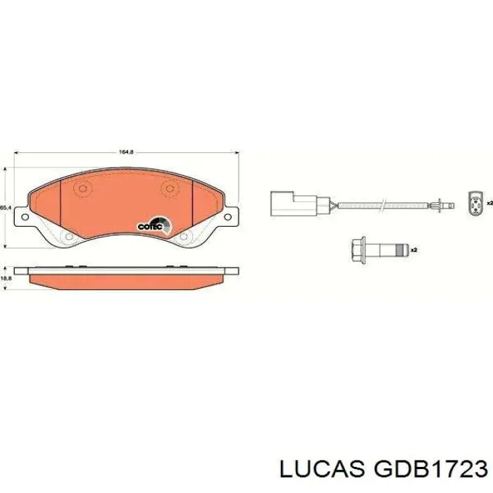 GDB1723 Lucas колодки тормозные передние дисковые