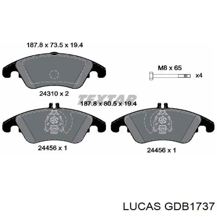 Колодки Lucas GDB1737 цена, от 52.87 USD