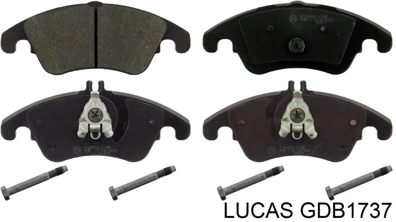 GDB1737 Lucas колодки тормозные передние дисковые
